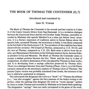 🔥 The Book of Thomas the Contender [NHC-II] MBTI | Nag Hammadi Library ...